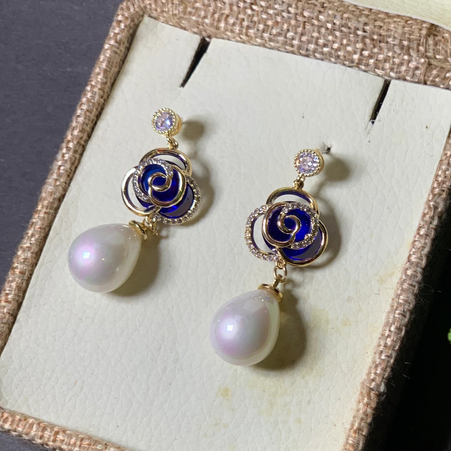 Imported Pearl Earrings Stud Natural (High Quality)