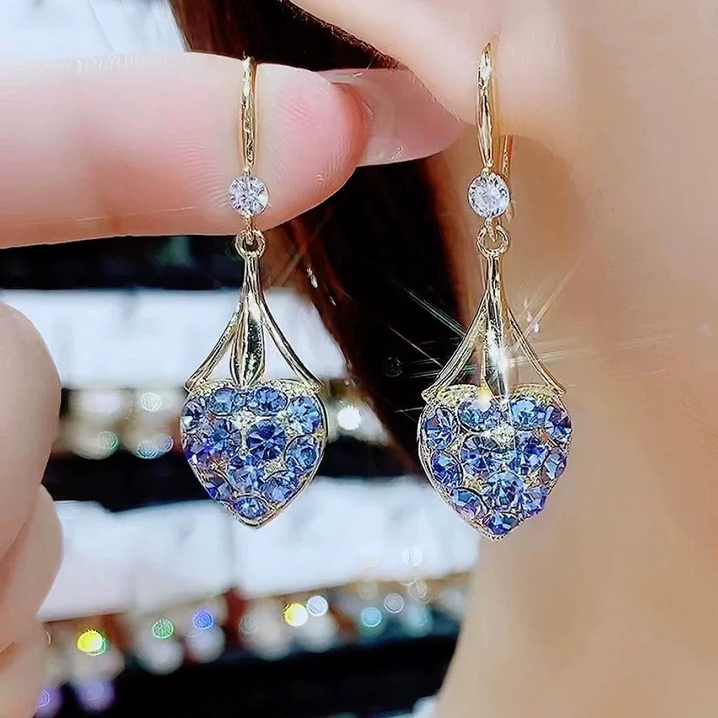 Drop Love Earrings for Teen Girls Minimalist Piercing Studs