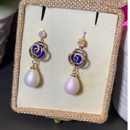 Imported Pearl Earrings Stud Natural (High Quality)