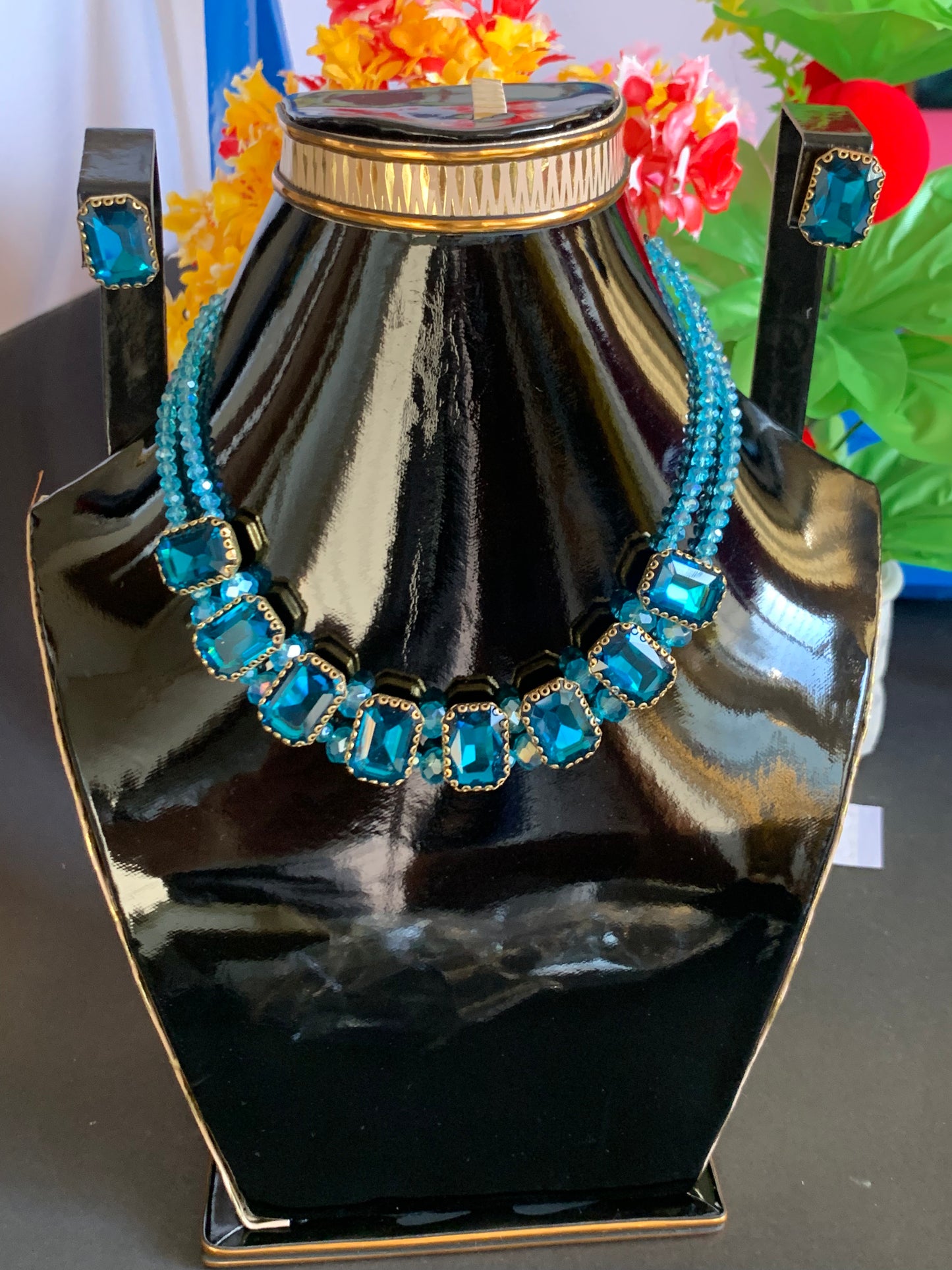 Stones Choker Necklace Set For Girl & Woman