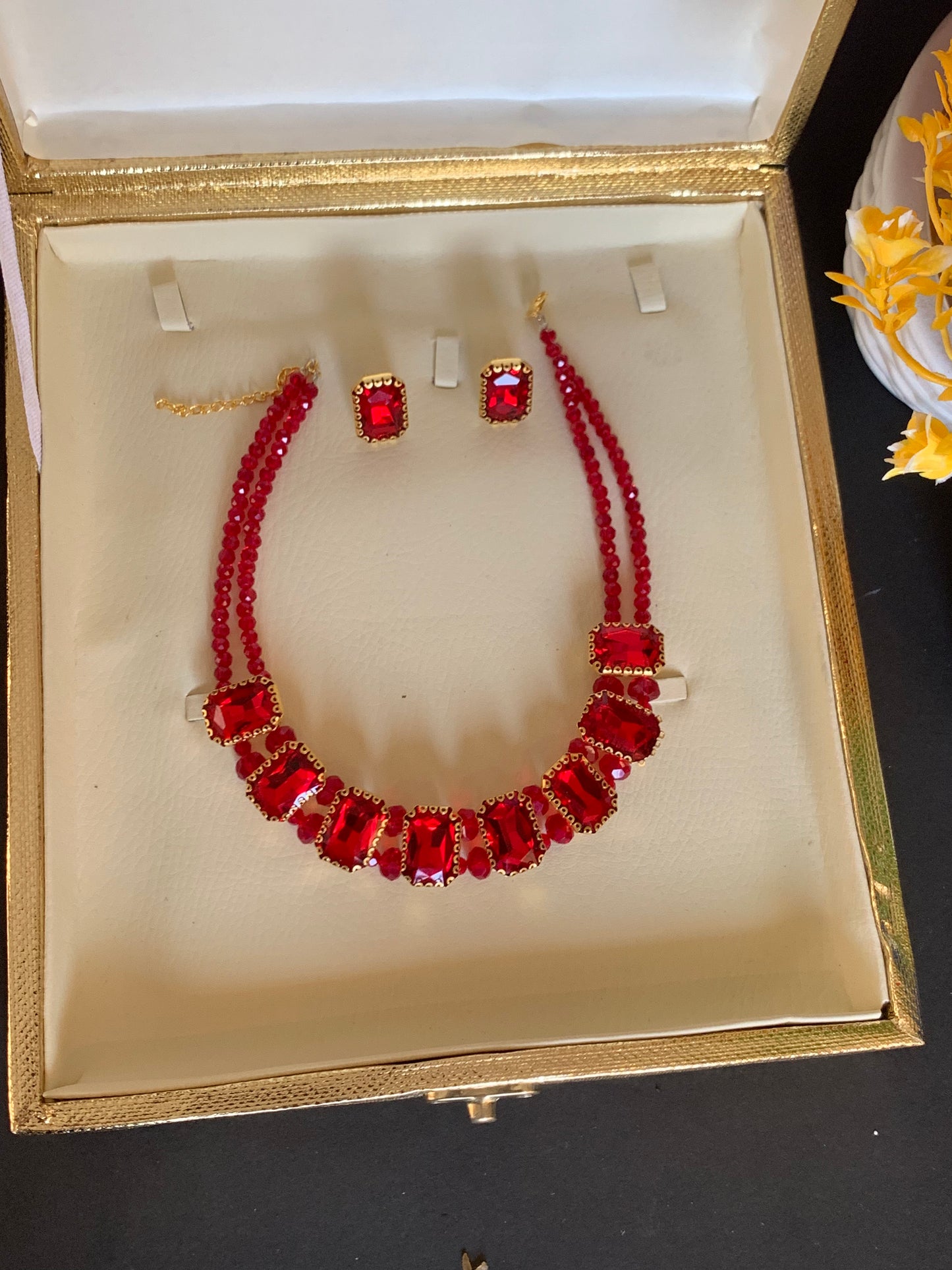 Stones Choker Necklace Set For Girl & Woman