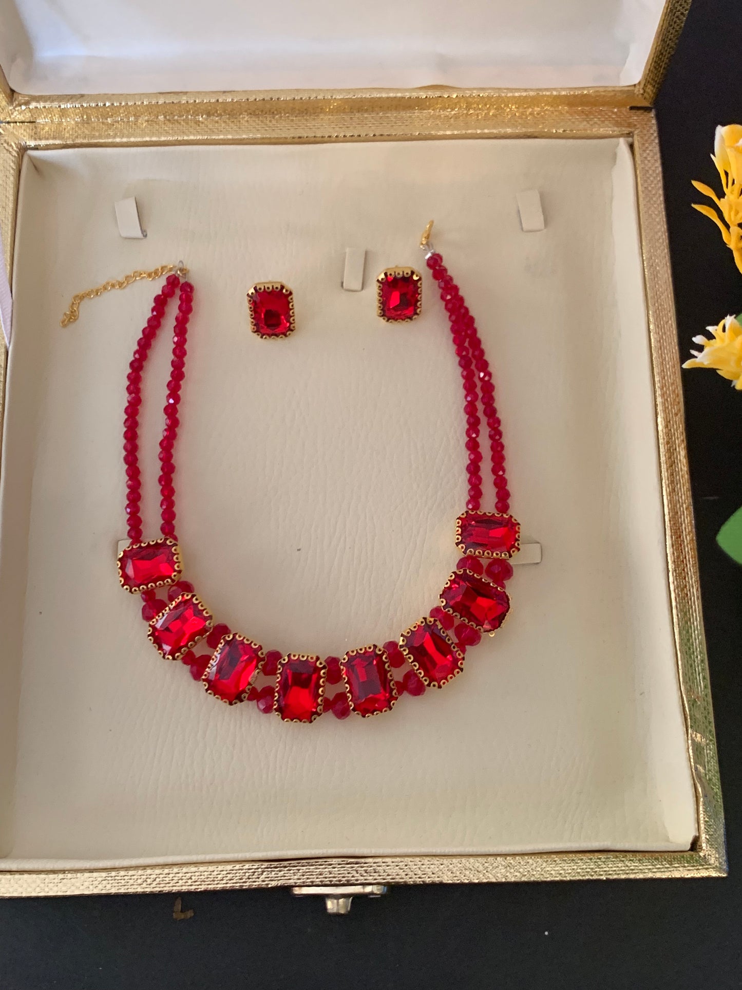Stones Choker Necklace Set For Girl & Woman