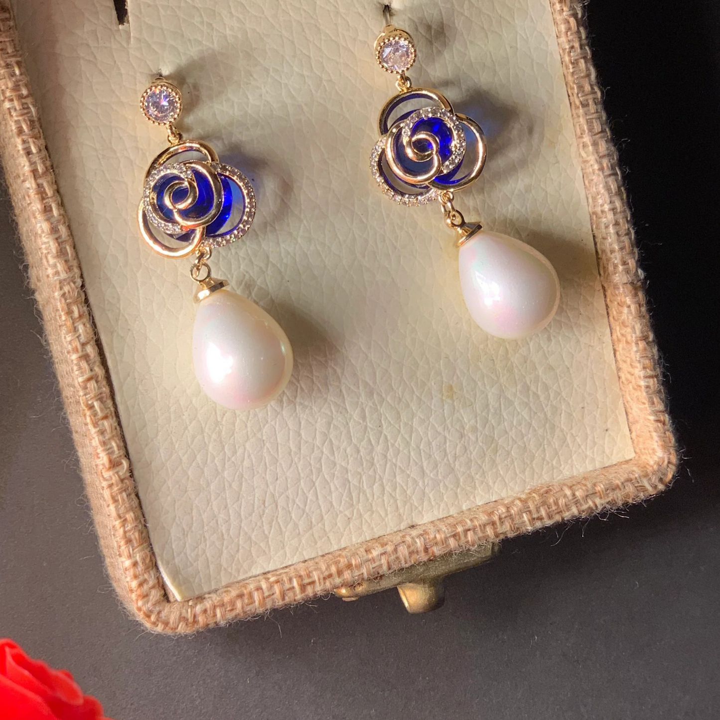 Imported Pearl Earrings Stud Natural (High Quality)