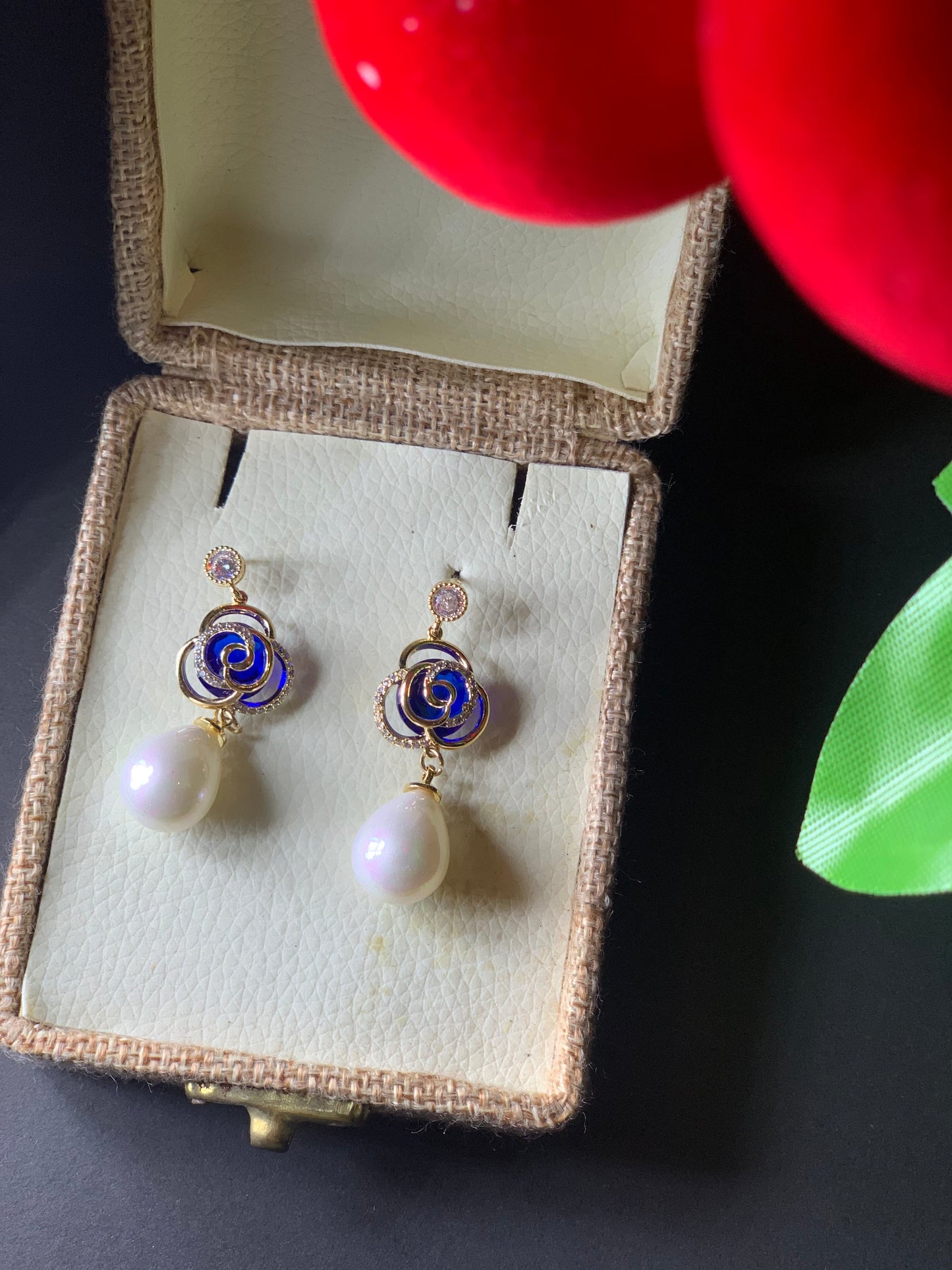 Imported Pearl Earrings Stud Natural (High Quality)