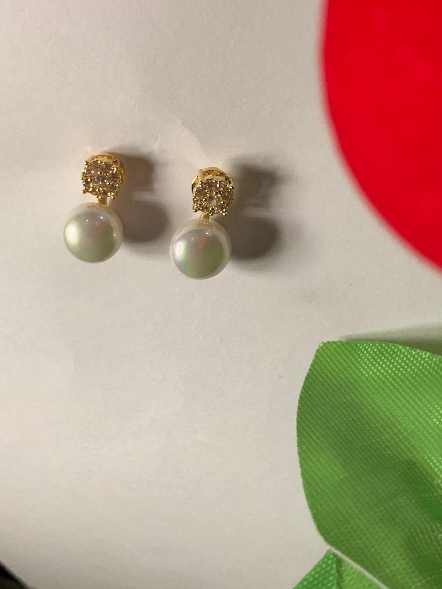 Freshwater Gold Pearl Stud Earrings