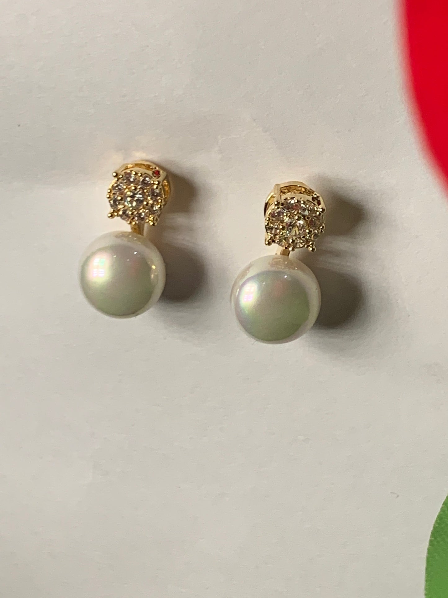 Freshwater Gold Pearl Stud Earrings