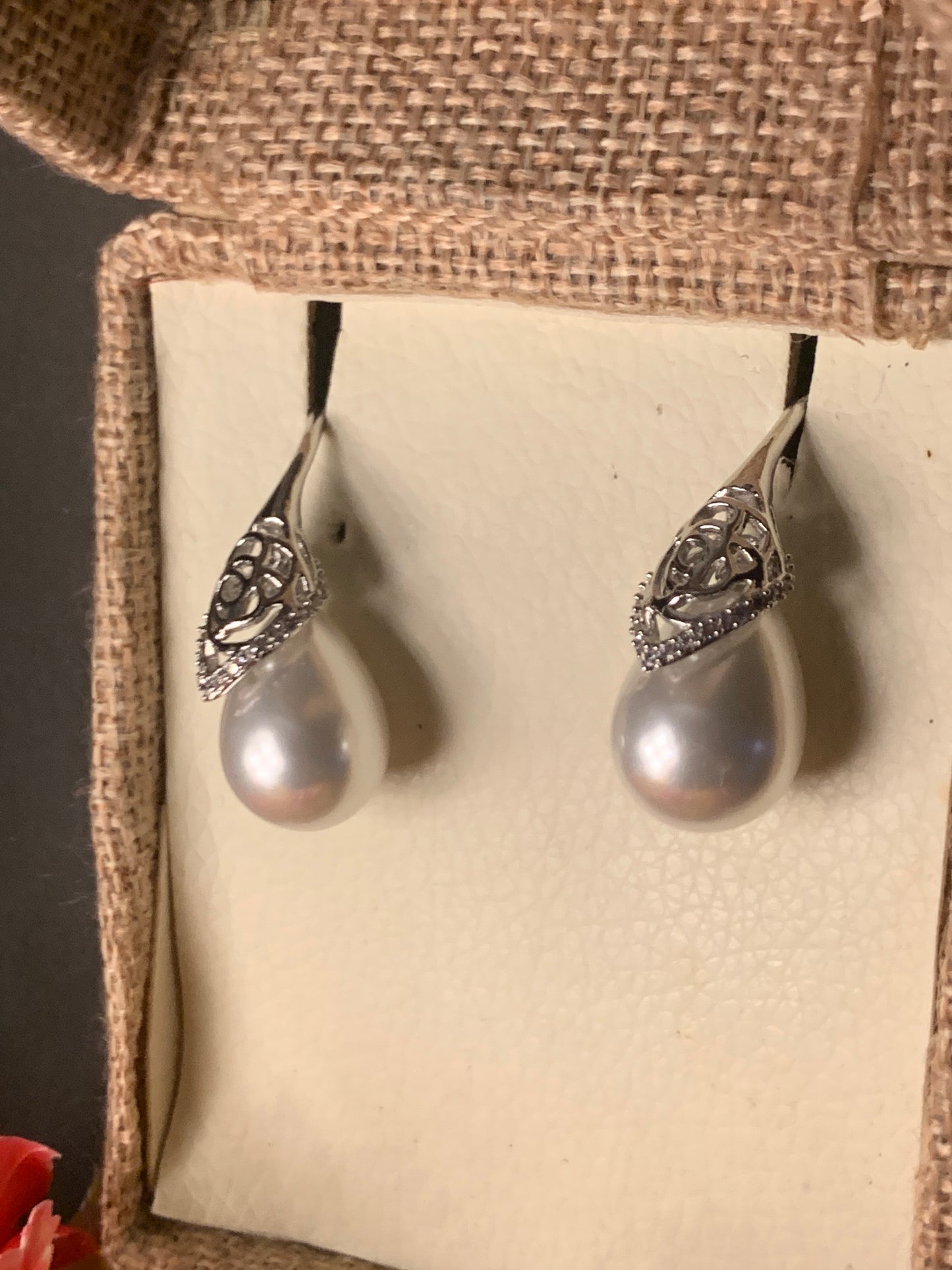 Vintage Pearl Dangle Earrings