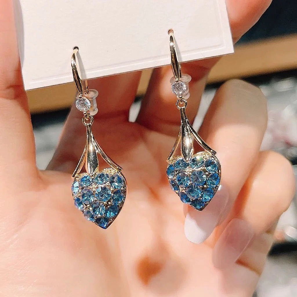 Drop Love Earrings for Teen Girls Minimalist Piercing Studs